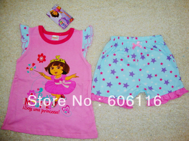 wholesale! hot sale! Fashion Dora Cartoon Underwears Girl's Underwear Set  Kid Underset  Children Underset, 8sets/lot-YL-1301304