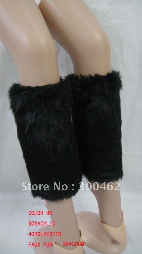 Wholesale Hot Sale Faux Fur Fashion foot strap,Leg Warmers, Boots cover, Free Shipping 50pair/lot