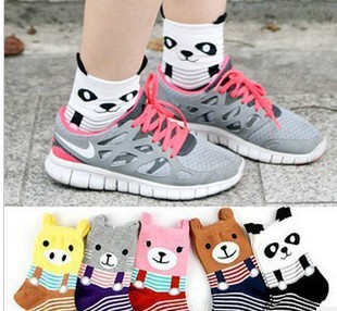 Wholesale Hot Sale  Lovely Candy/Cartoon Animal Socks/Pure Cotton Socks/Fashion/Trend Socks/With Ears/Lovely Socks/Free Shipping