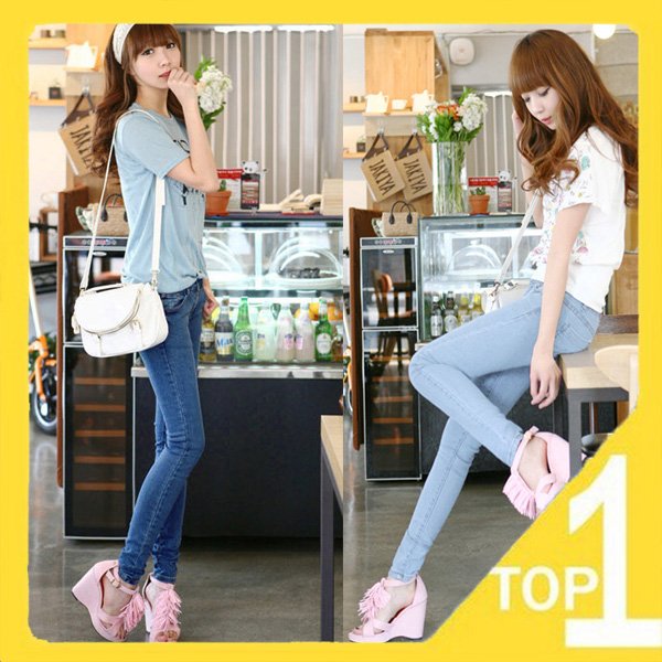 Wholesale Hot sale woman pants! Korean Style New Casual Slim Cotton Flexible Thin Womens Jeans Skinny Pants,Size 26-31