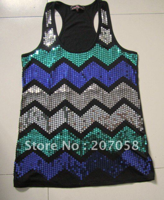 wholesale ladoes fashion shinny sequins vest