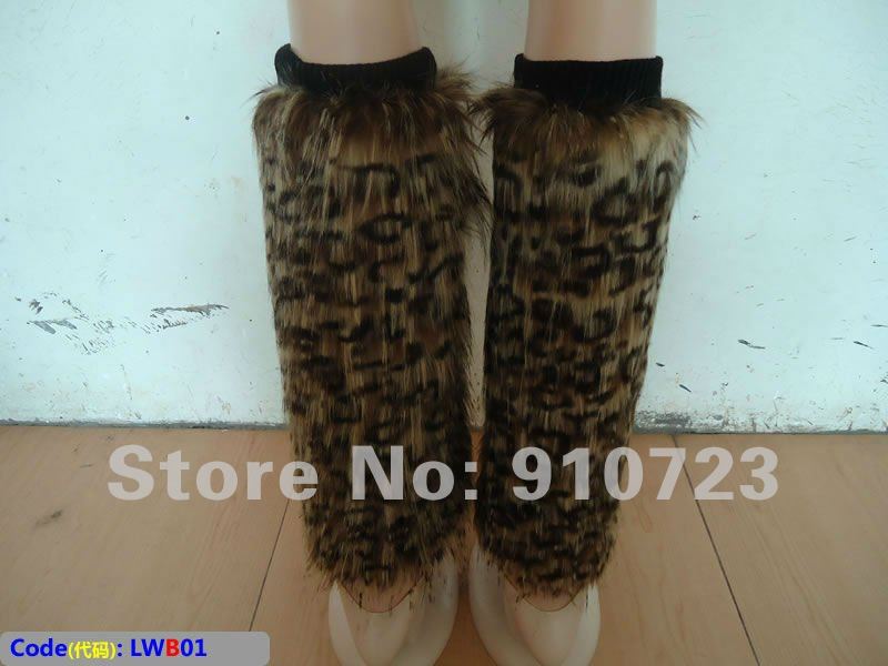 Wholesale - Length 40cm Faux Fur Leg Warmers Fashion Women Accessories Boot Foot Cover Apparel 2012 NEW STYLE Free Shipping