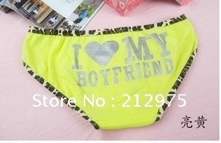 Wholesale Leopard Lace LOVE Underwear / Sexy Underwear / Sexy knickers (Mix order ,8 Color ,Fit Size)