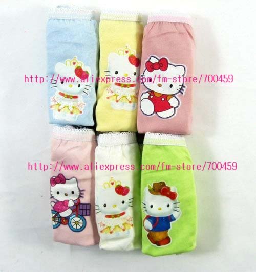 Wholesale - Lots of 60pcs Multicolor Multiple patterns Children's Girls Cotton Underwear Panties