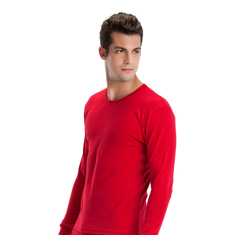 Wholesale+ Male 100% cotton long johns long johns men's clothing cotton sweater red basic thermal underwear set