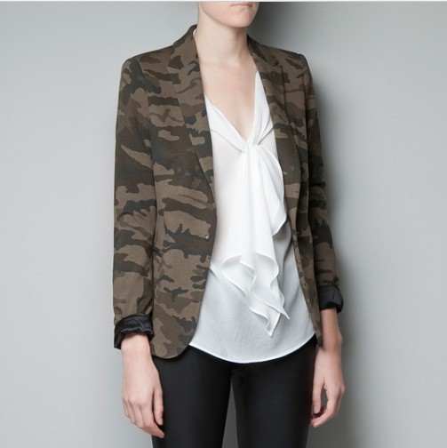 Wholesale Mixed Order Dropshipping Women's Camouflage One Button Blazer Jacket YC-D212259-J04