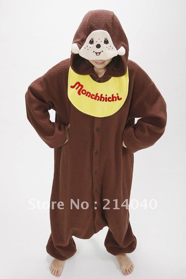 Wholesale Monkey Animal Costume Kigurumi Pajamas Cosplay Sleepwear for Adult,Free Shipping