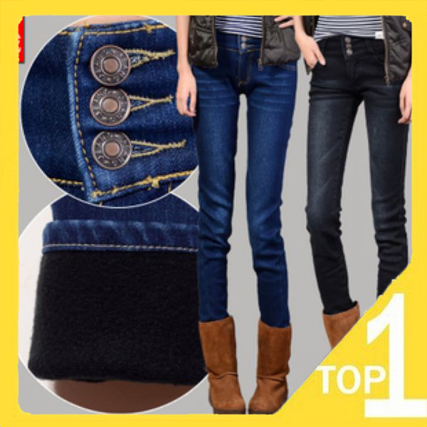 Wholesale New 2012 Casual slim Women's skinny jeans warm thicken pencil pants skinny trousers