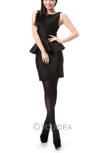 Wholesale - New 2013 Dress 1pc Sexy Lady's OL Dress Black S Suit Sleeveless Frill Peplum Tops Bodycon Pencil Skirts 70012