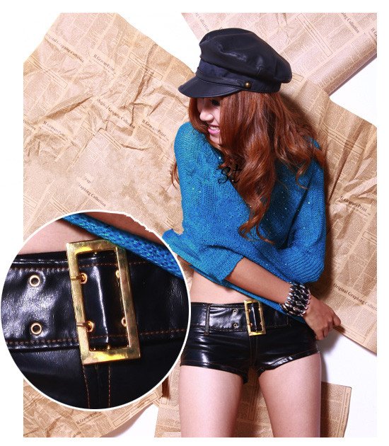 Wholesale New Fashion Leather Shorts Women Sexy Short Pants