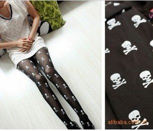 Wholesale new tights Europe and the little white skeleton to restore ancient ways in tights thick one free shipping