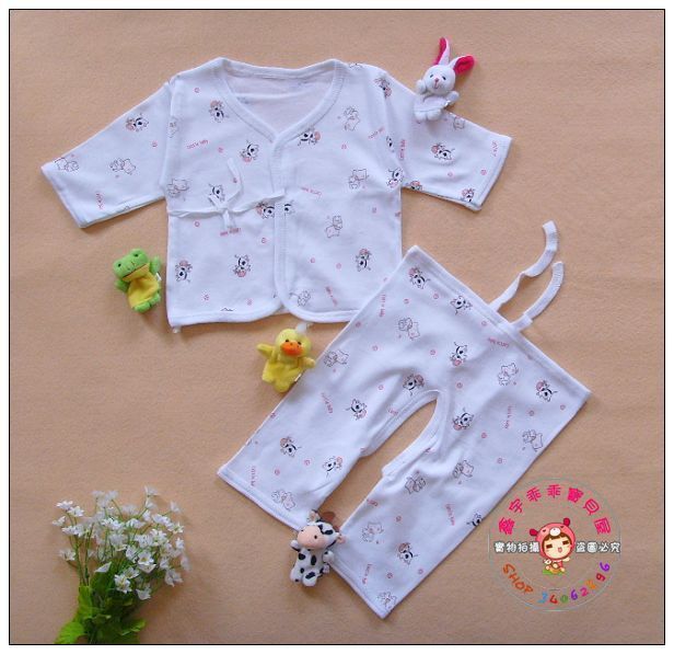 Wholesale Newborn 100% cotton underwear set top trousers a56