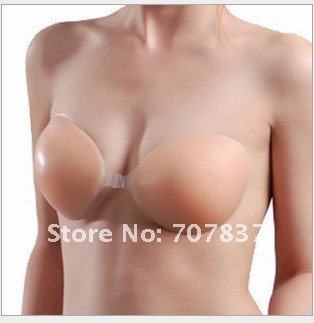 Wholesale-Nude Strapless Self Adhesive Silicone A B C D Cup New Un Bra silicone bra OPP-Packing  DHL-FEDEX Free shipping