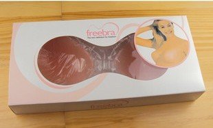 Wholesale -Nude Strapless Self Adhesive Silicone bra freebra A B C D Cup New Un Bra with gift box  free shipping DHL/EMS