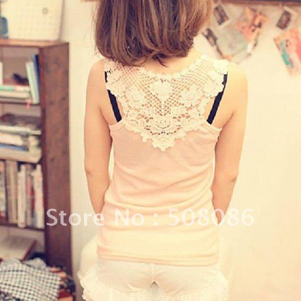 wholesale price New trendy Hollow-out Vest Waistcoat  lace ladies vest ,woman vests free shipping 10/lot