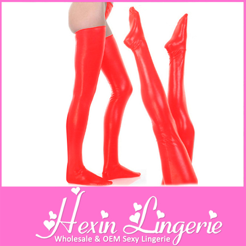 Wholesale Red Fashion Leather Stockings LB13077R (M & XXL Size)