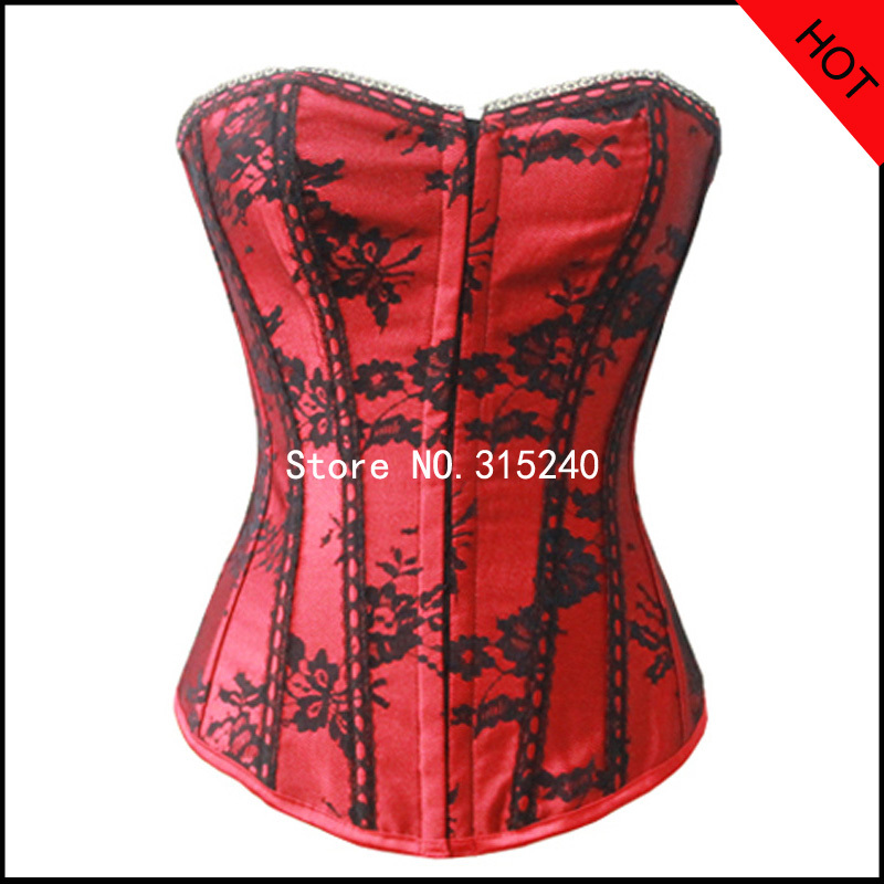 Wholesale red sexy corset tops