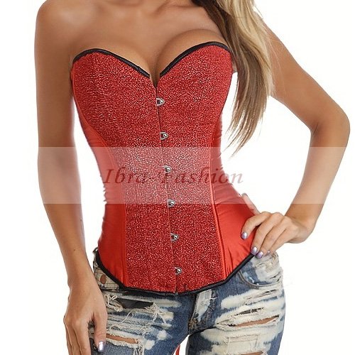 Wholesale Red Sexy  Moulin Rouge burlesque Outwear Strapless Lace up Corsets Bustier Party Corset Costume Ladies Top Free Ship