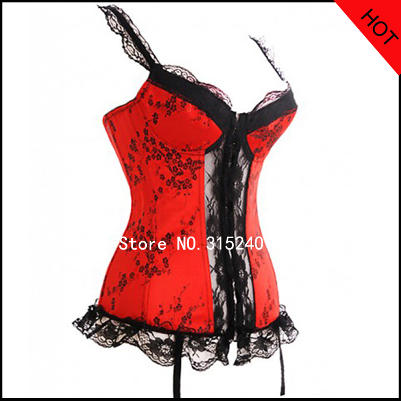 Wholesale red strapless sexy corset