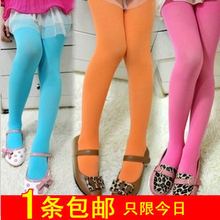 wholesale/retail, free shipping  Spring and autumn velvet child pantyhose female  dance socks