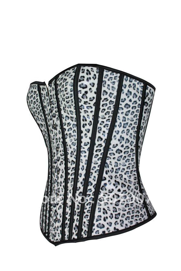 Wholesale&Retail New arrival sexy Leopard waspie dress corset bustier G String 7047+freeshipping