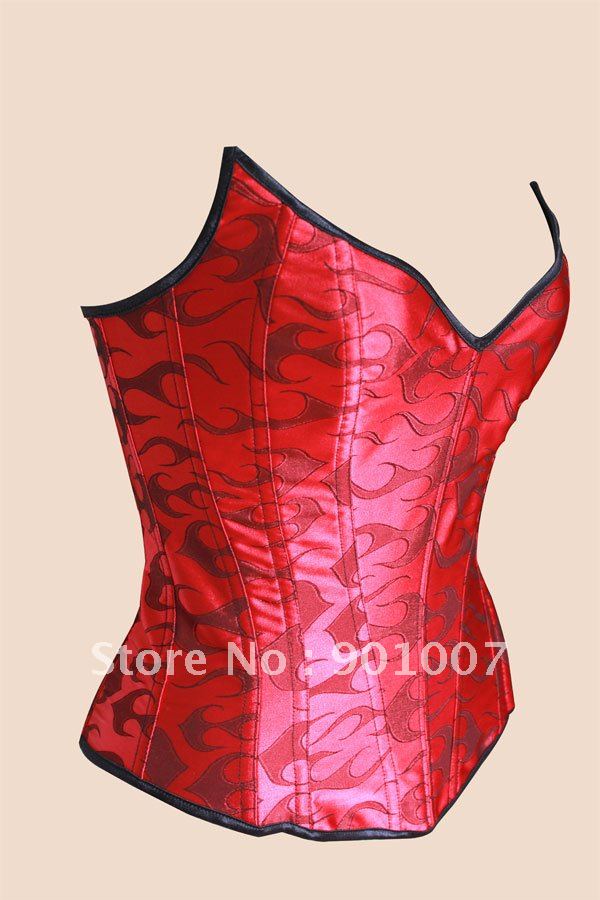 Wholesale&retail New sexy red waspie Garter corset bustier 7033+freeshipping