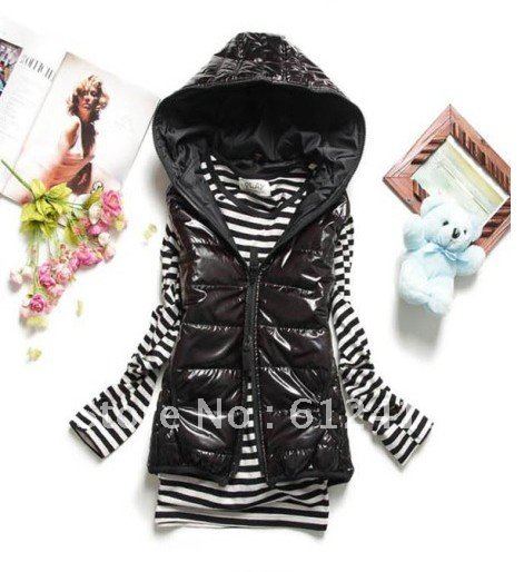 Wholesale&Retail,Winter women's vest, Hooded vest, Women waistcoat, Cotton-padded vest J-003