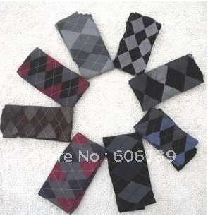 Wholesale - Retro velvet rhombic lattice pantyhose 10pcs/lot Color random free shipping