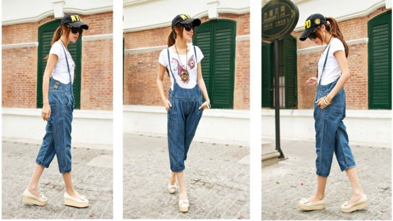 wholesale rompers  2012 women's overalls loose Japan and South Korea Denim overalls, harem pants free shipping