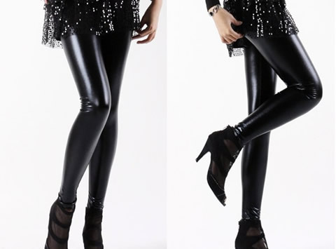 Wholesale Sexy Black Gothic Leggings Wet Look Pants Stockings Fetish Shiny Shipping Tracking number