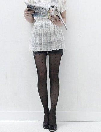 Wholesale Sexy Womens Polka Dot Jacquard Tights Stocking Ladies Fashion Pantyhose With Retail Bag S2084# Free Shipping