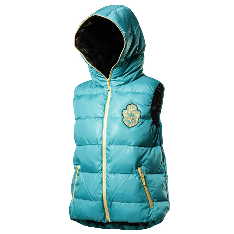 wholesale Snowwolf down vest Women winter thick thermal fashion with a hood vest free shipping