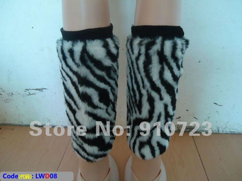 Wholesale - Stock Leopard Tiger Fox Faux Fur Leg Warmers Fashion Women Accessories Boot Cover Foot Cover Apparel Free Shipping