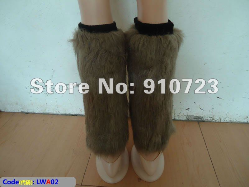 Wholesale - Stock Wolf Fashion Women Accessories Faux Fur Leg Warmers Boot Cover Foot Cover Apparel 2012 NEW STYLE Free Shipping