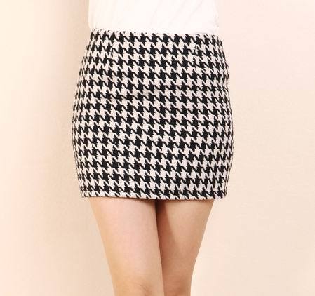 wholesale super short skirt petticoat Sweater grid suit-Dress free shopping Sleeveless vest skirt Slim Fit dress