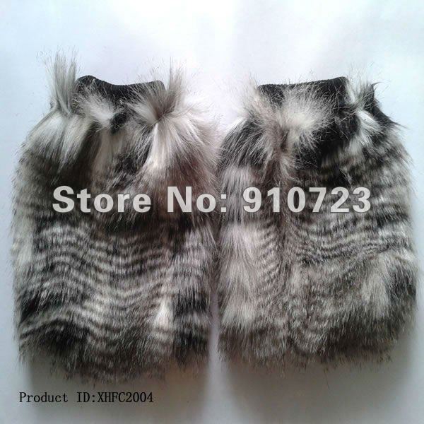 Wholesale - Wholesale fur leg warmer boot cover leather boots Faux Fur Boot Cover Foot Cover Gloves Factory Free shipping