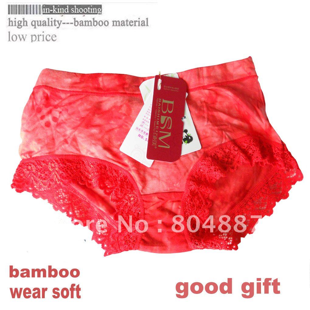 wholesale women's briefs ladies'panty  Underwear bamboo fiber green nature made  flat boxers good gift free shipping 1pcs /lot