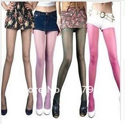 Wholesale-Women Stretchy Leggings Ankle Length Cotton Tight Pants Black White Blue Rose Red # 0132