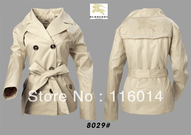 Wholesales Free shipping women bur berrylong sleeve short trench, fashion coat,women outware#8029