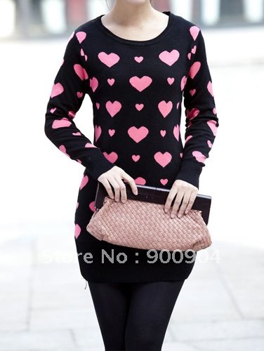 wholesales NWT 2012 SP115 Sweety Love Preppy Style Long Sweater (2 Colors)