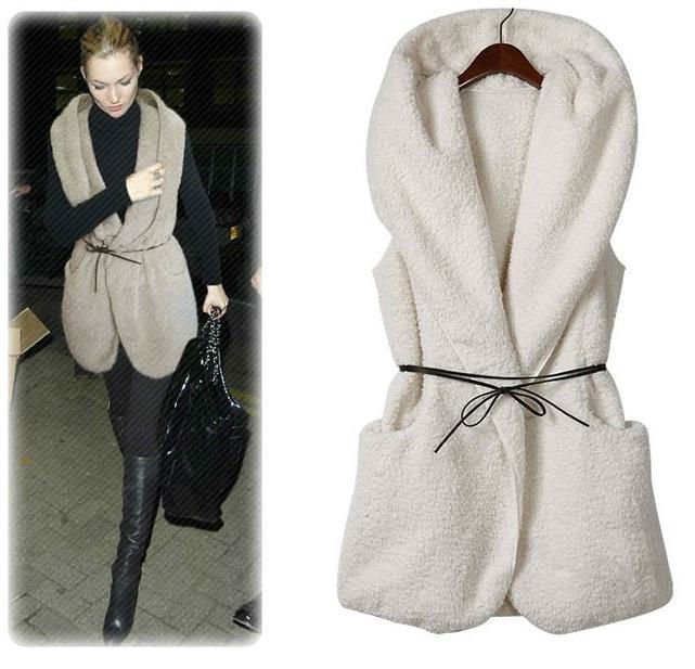 Wholsale 2012 New Autumn And Winter Women's  large size warm hooded vest/the lambs wool Waistcoat ,Free Shipping