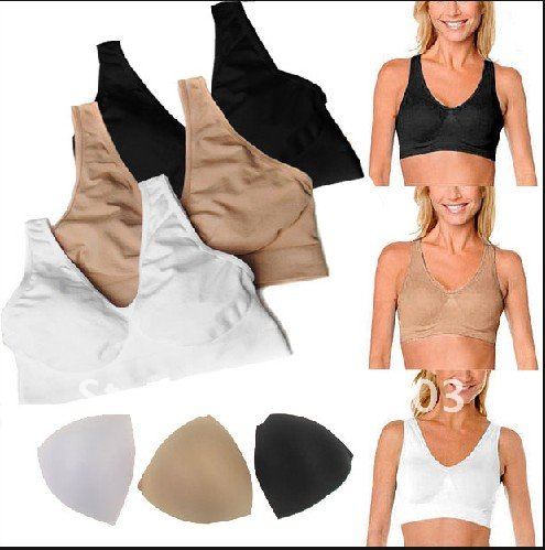 Wholsale! Genie Bra, Seamless Adjustment Bra with Removable Pads, 3 Color a Set No Other Select(3pcs a set), 12pcs/lot