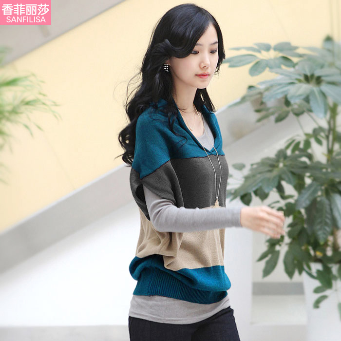 Winter 2012 autumn and winter women thickening knitted female sweater plus size autumn loose top clothing