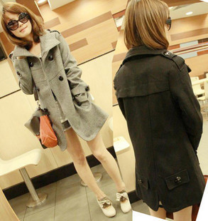 Winter 2012 autumn women's slim medium-long woolen overcoat trench woolen outerwear