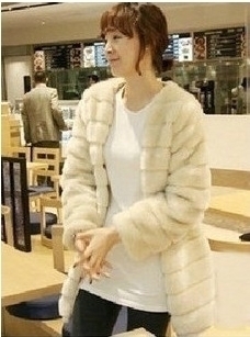 Winter 2012 mushroom women's faux trophonema medium-long overcoat outerwear