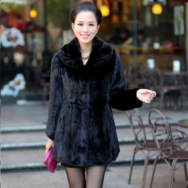 Winter 2012 new European and American luxury imported mink coat leather mink shawl collar fur coat