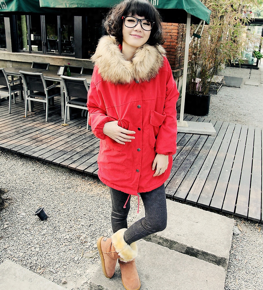 Winter 2012 wadded jacket women's medium-long thickening with a hood cotton-padded jacket cotton-padded jacket outerwear