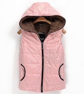 Winter 2012 women's hooded vest vest berber fleece wadded jacket cotton vest