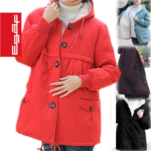 Winter berber fleece maternity clothing outerwear thermal plus velvet maternity thickening wadded jacket cotton-padded jacket