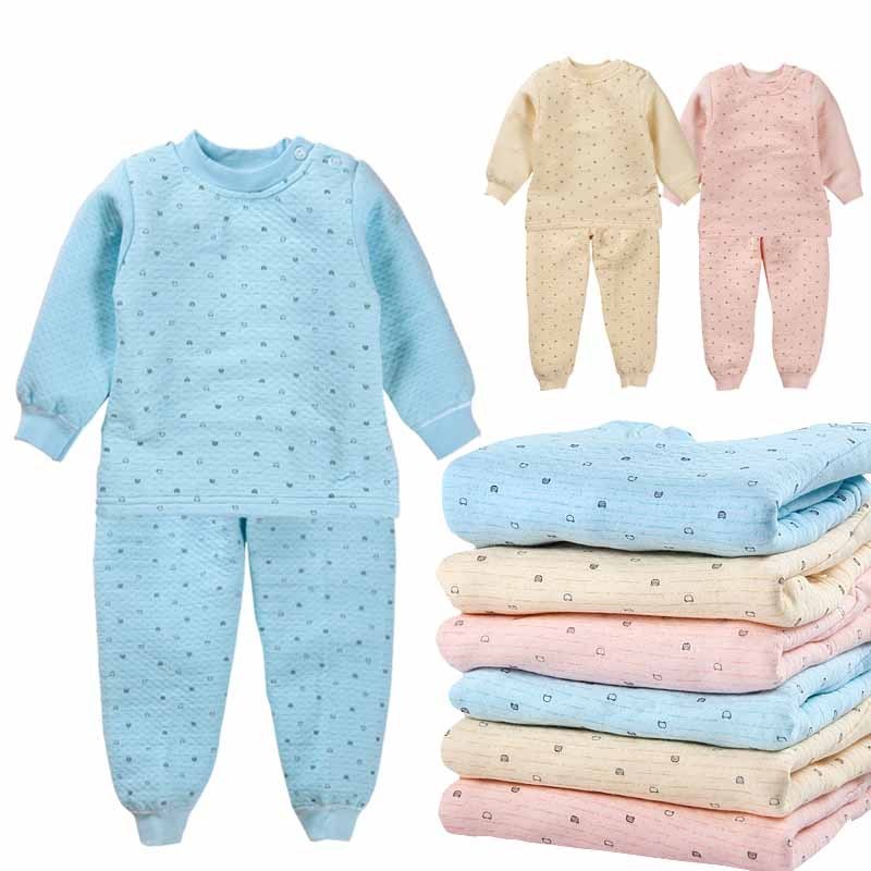 Winter child thermal underwear set male 100% cotton underwear 5425